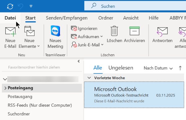 Outlook Konto anlegen